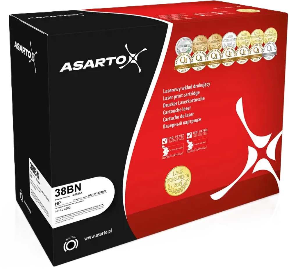 Toner Asarto AS-LH1338AN (HP 38BN, Q1338A), 12000 stron, black (czarny)