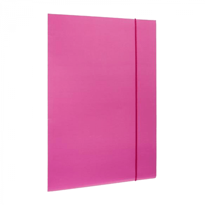 Teczka kartonowa z gumką lakierowana Barbara, A4, 3mm, różowy