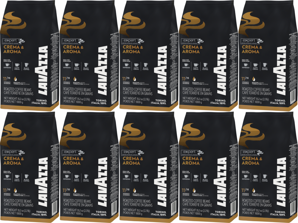 10x Kawa ziarnista Lavazza Expert Crema & Aroma, 1kg