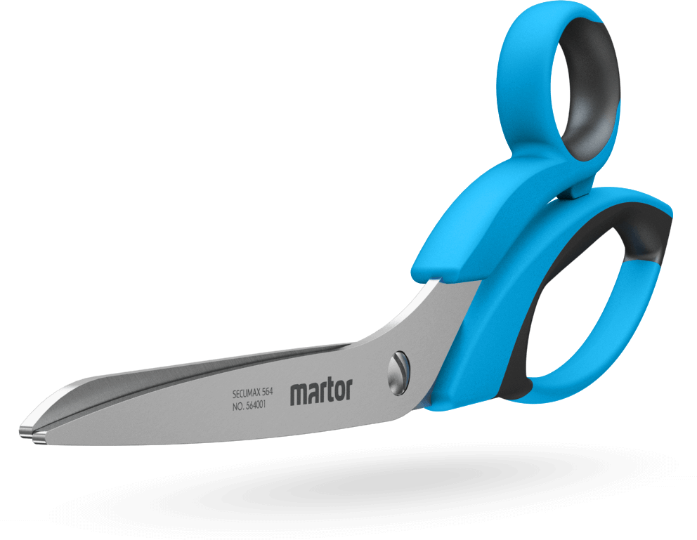 Nożyczki bezpieczne Martor Secumax 564, 21.8cm, niebieski
