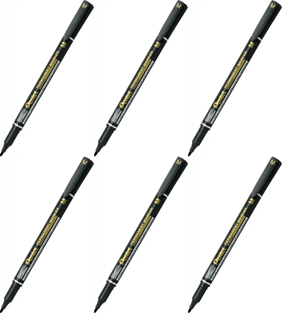 6x Foliopis Pentel NM470, okrągła, 2.4mm, czarny