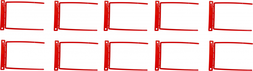 10x klips archiwizacyjny Q-Connect D-Clip, 100mm, 1 sztuka, czerwony