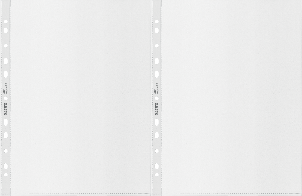 2x Koszulki groszkowe Leitz Recycle, A4 maxi, 100μm, 25 sztuk, transparentny