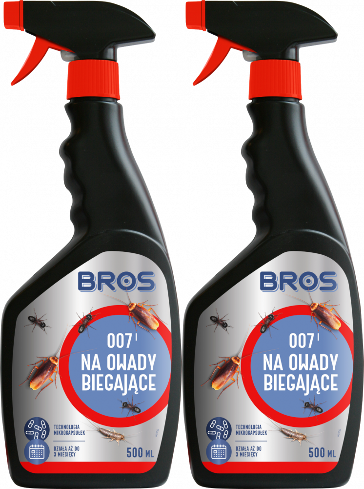 2x Płyn na owady biegające Bros 007, z rozpylaczem, 500ml