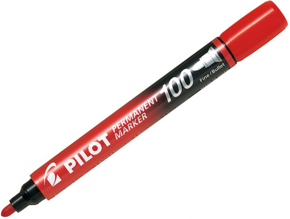 Marker permanentny Pilot, SCA 100, okrągła, 4.5mm, czerwony