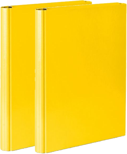 2x teczka skrzydłowa VauPe, A4, 40mm, na rzep, żółty