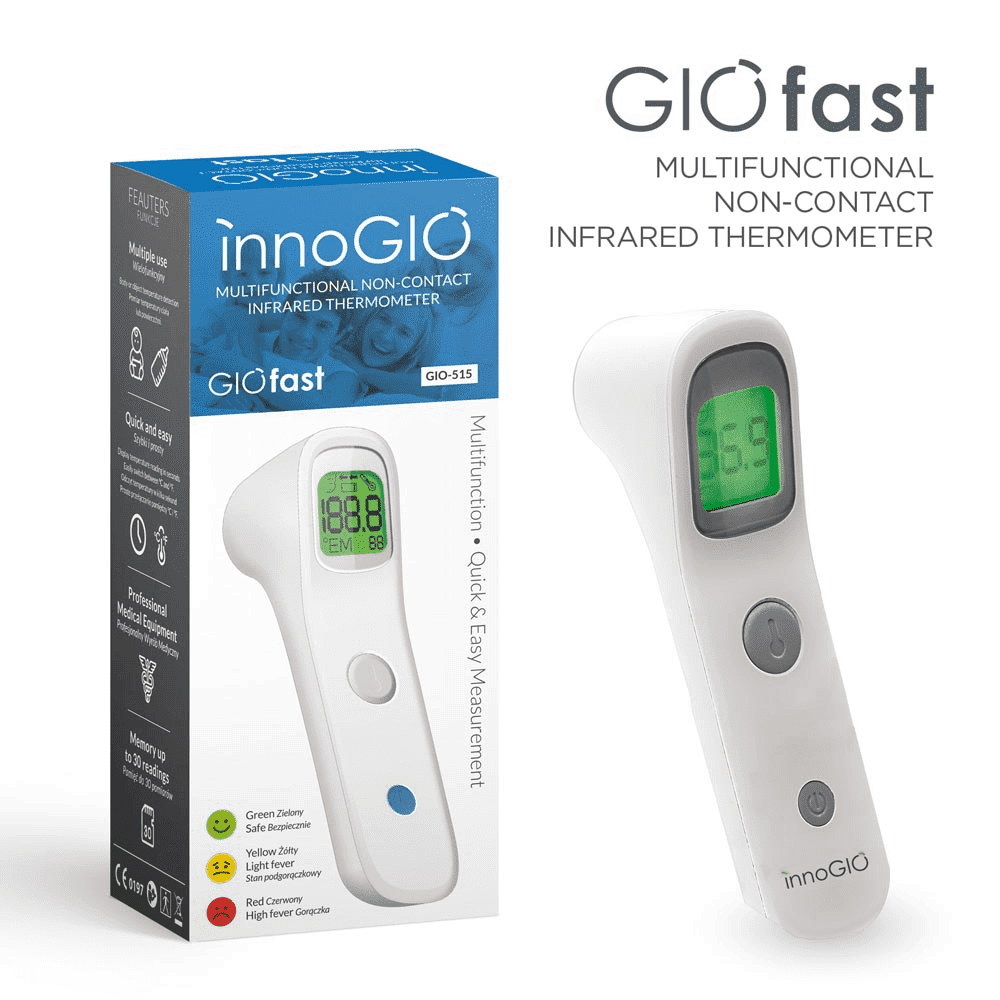 Termometr bezdotykowy InnoGIO GIOfast GIO-515, biały