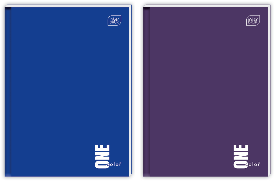2x Brulion w kratkę Interdruk One Color, A4, twarda oprawa, 96 kartek, mix wzorów