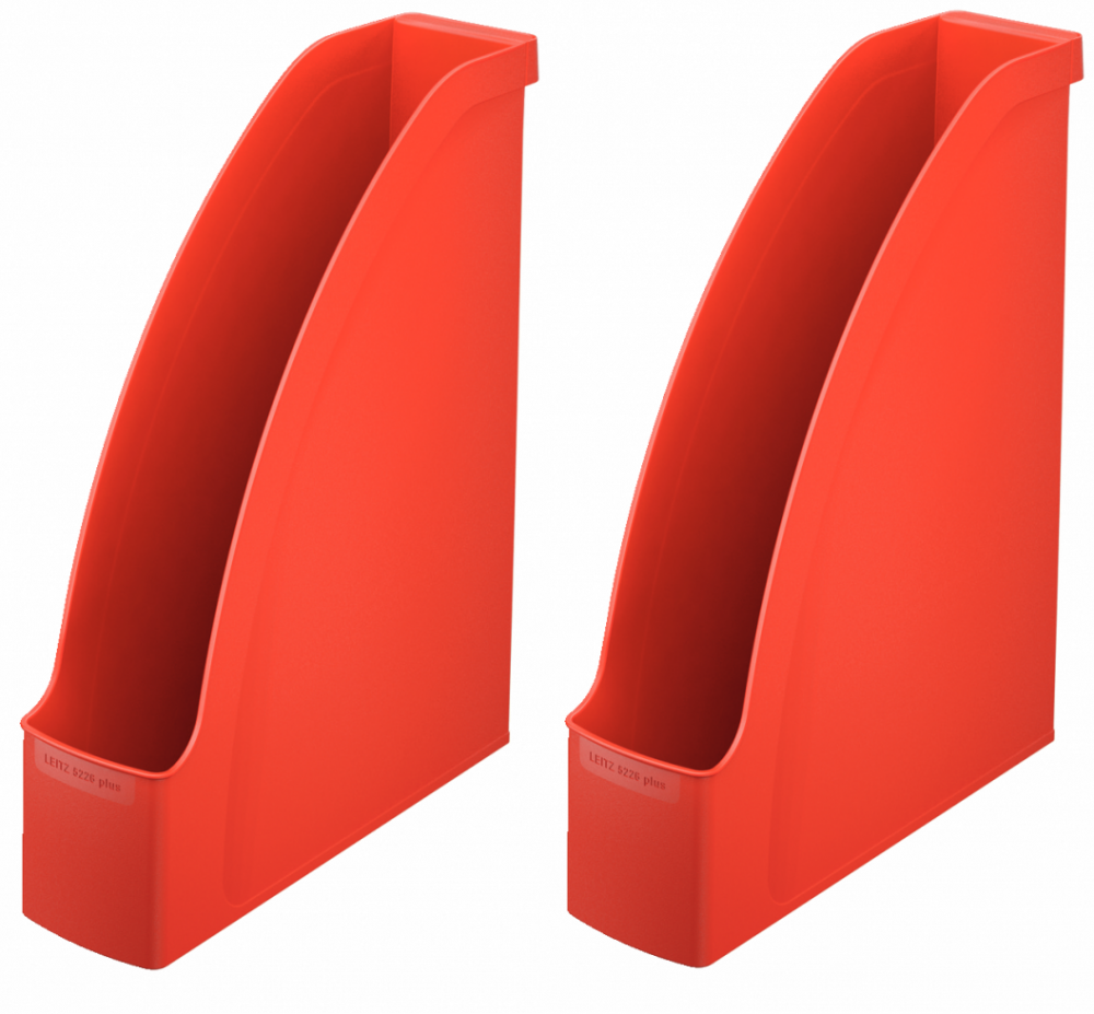 2x organizer na dokumenty Leitz Plus, A4, 70mm, do 700 kartek, jasnoczerwony