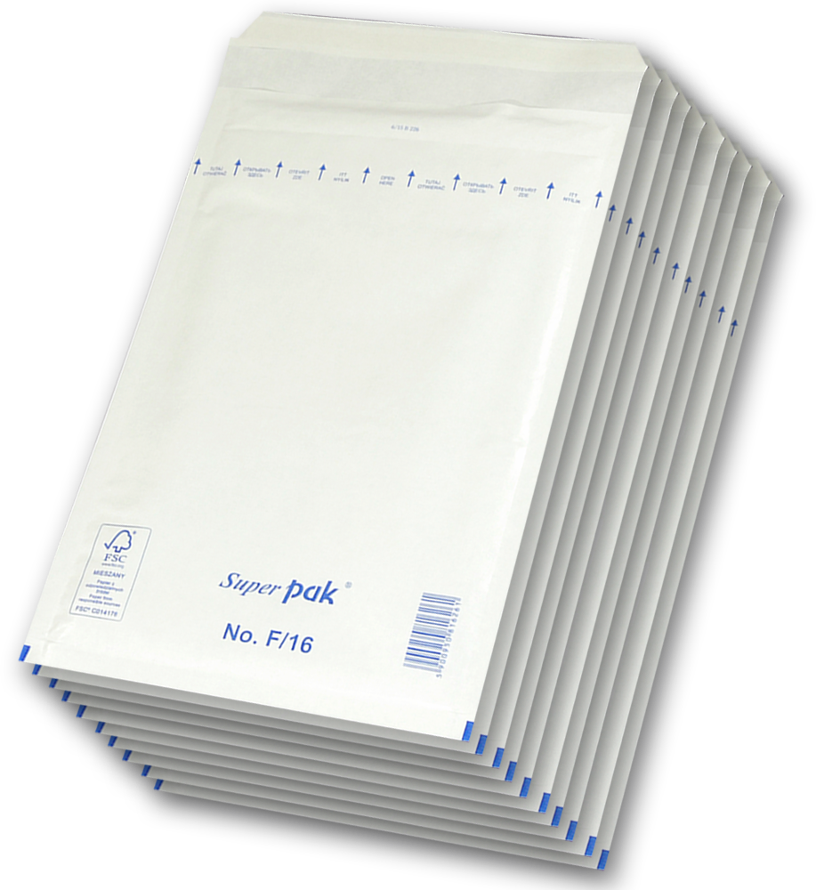 Koperta bąbelkowa NC, F/16, 240x350mm, 10 sztuk, biały