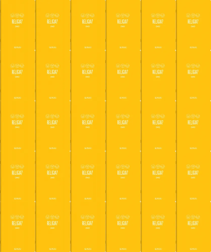 30x Zeszyt przedmiotowy w kratkę Herlitz Religia, A5, miękka oprawa, 60 kartek, żółty