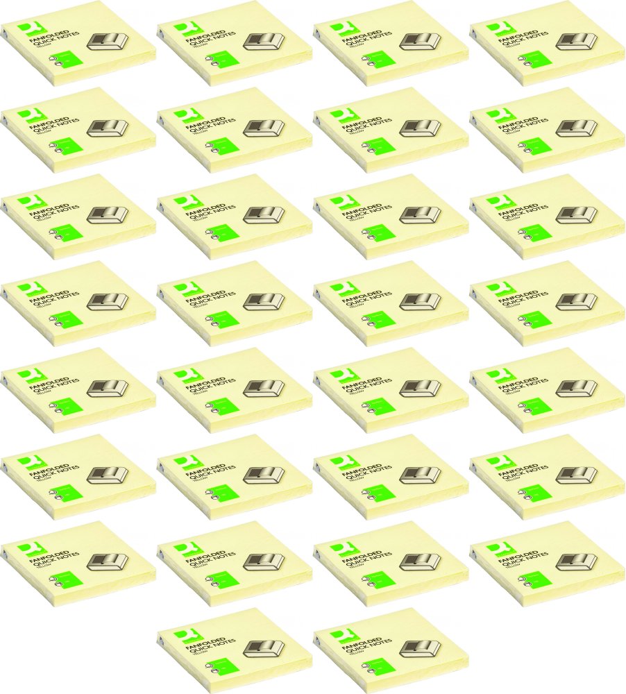 60x Karteczki samoprzylepne Q-Connect, harmonijkowy, 76x76mm, 100 karteczek, jasnożółty