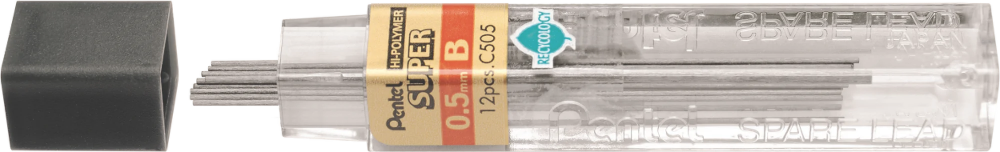 Grafity ołówkowe Pentel, 0.5 mm, B