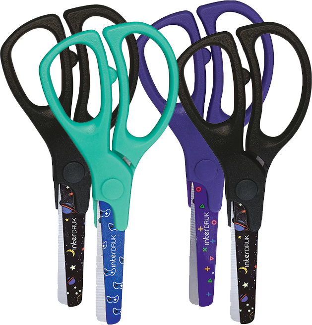 4x Nożyczki Interdruk Game Over, 13cm, mix wzorów