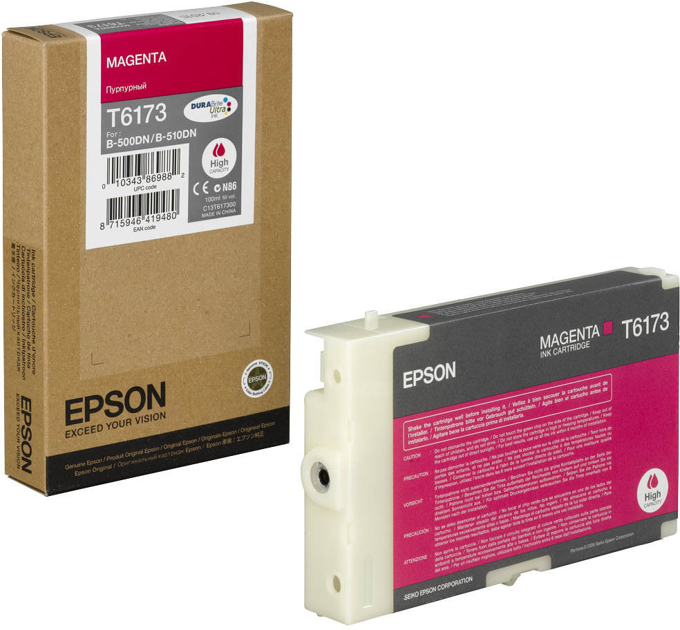 Tusz Epson T6173 ( C13T617300), 100ml, magenta (purpurowy)