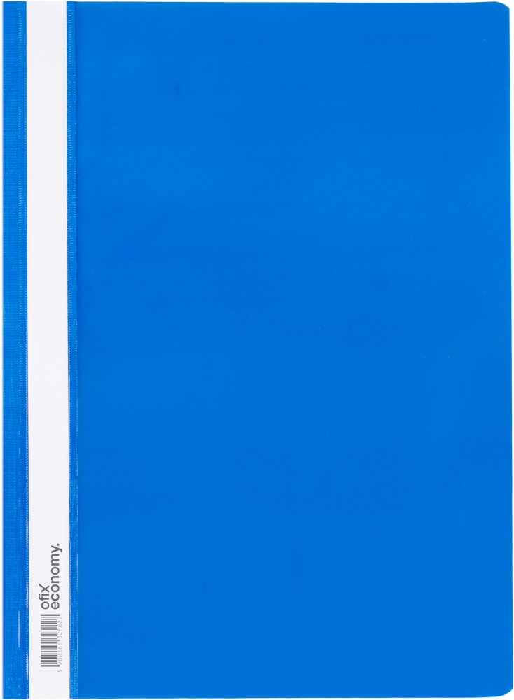 Skoroszyt plastikowy Ofix Economy, A4, PP, do 200 kartek, niebieski