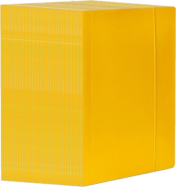 50x Teczka kartonowa z gumką Barbara, A4, 3mm, żółty