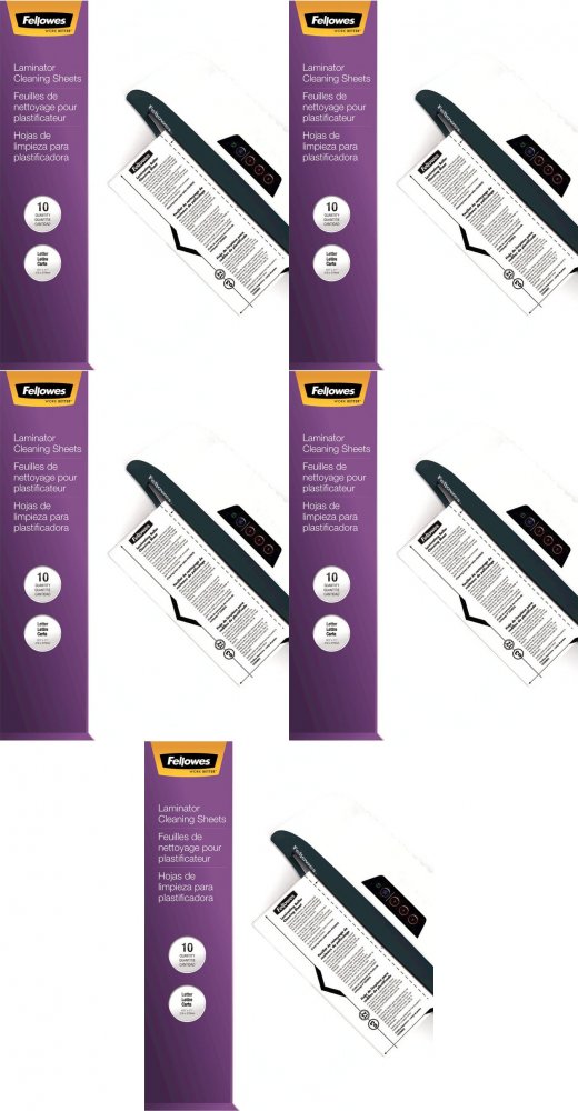 5x Arkusz czyszczący do laminatora Fellowes, carrier, A4, 10 sztuk