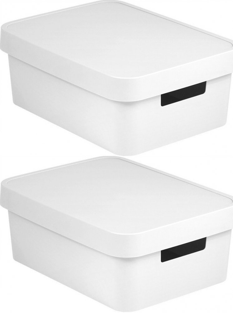 2x Pojemnik do przechowywania Curver Infinity, 11l, biały