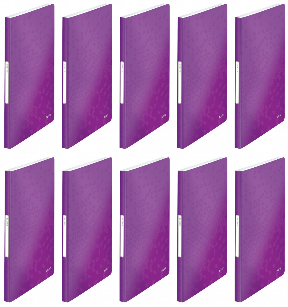 10x Album ofertowy Leitz Wow, A4, 40 koszulek, fioletowy