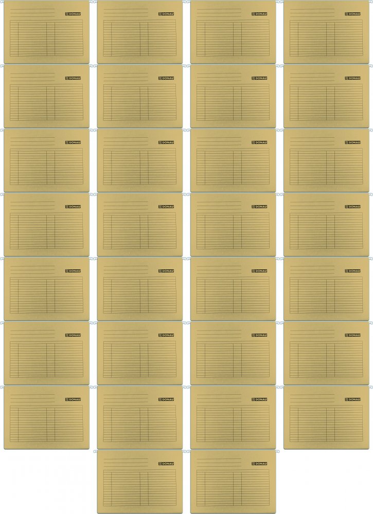 100x Teczka zawieszkowa Donau, A4, 230g/m2, brązowy