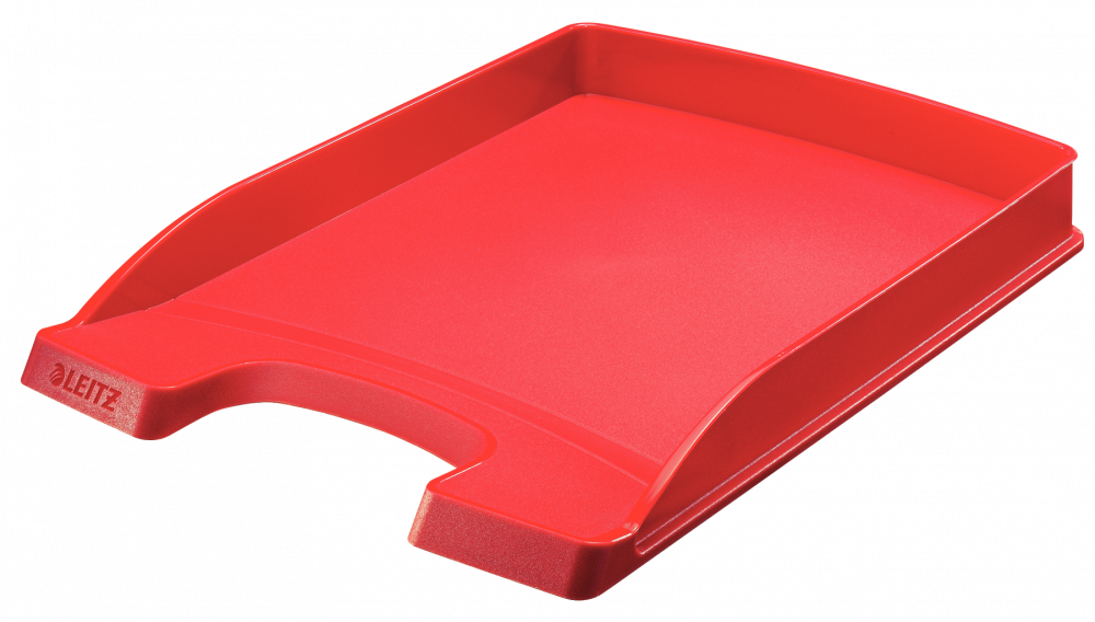 Półka na dokumenty Leitz Plus Slim, A4, plastikowe, czerwony