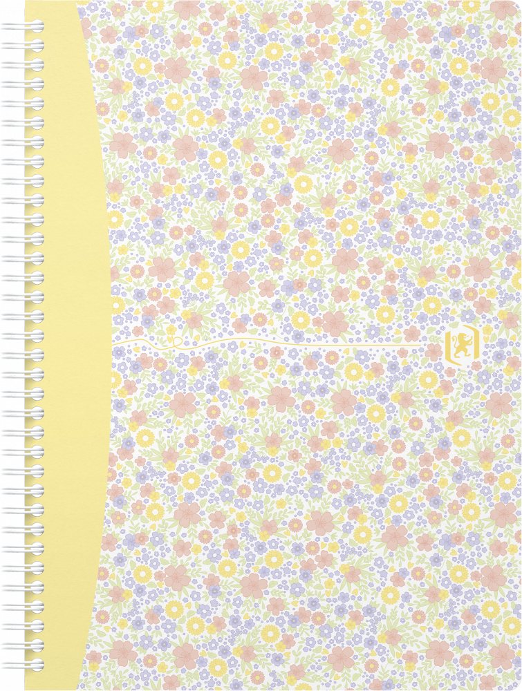 Kołonotatnik Oxford Floral, B5, w linie, 60 kartek, okładka kartonowa, mix wzorów