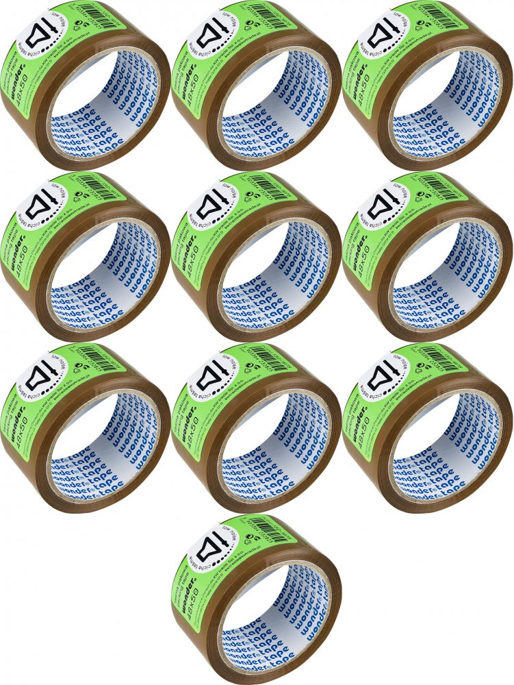 10x Taśma pakowa Grand Wonder, cicha, 48mmx50m, brązowy