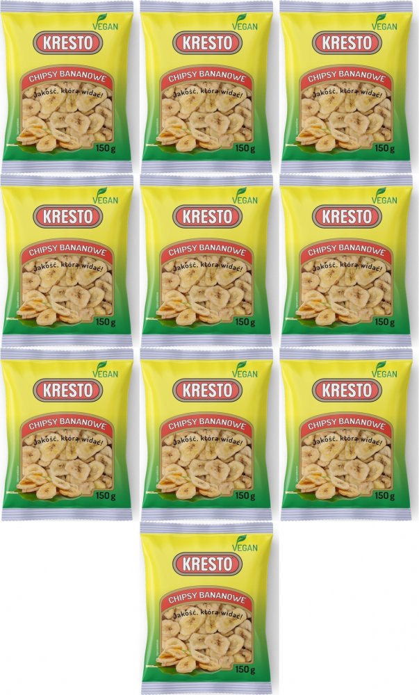 10x Chipsy bananowe Kresto, 150g