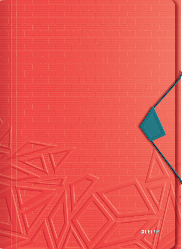 Teczka plastikowa z gumką Leitz Urban Chic, A4, 15 mm, czerwony