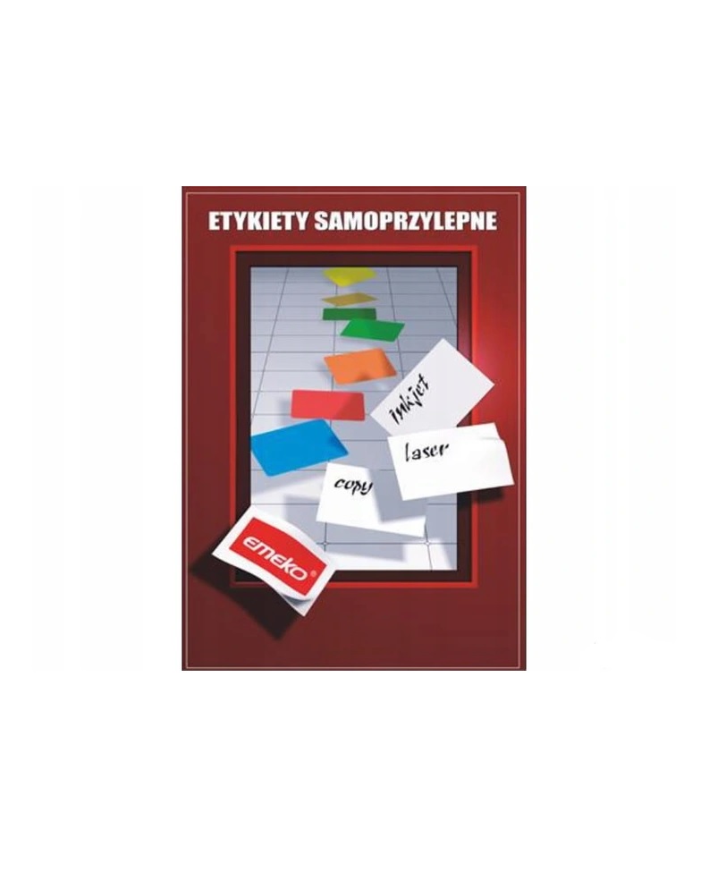 Etykiety samoprzylepne Emeko, 80x50 mm, 100 arkuszy, biały