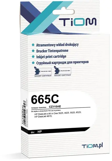 Tusz Tiom Ti-H655C HP 655 (CZ110AE), 600 stron, cyan (błękitny)