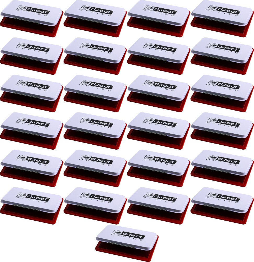 25x Poduszka do stempli D.Rect, nasączona tuszem, nr 2, 70x110mm, czerwony