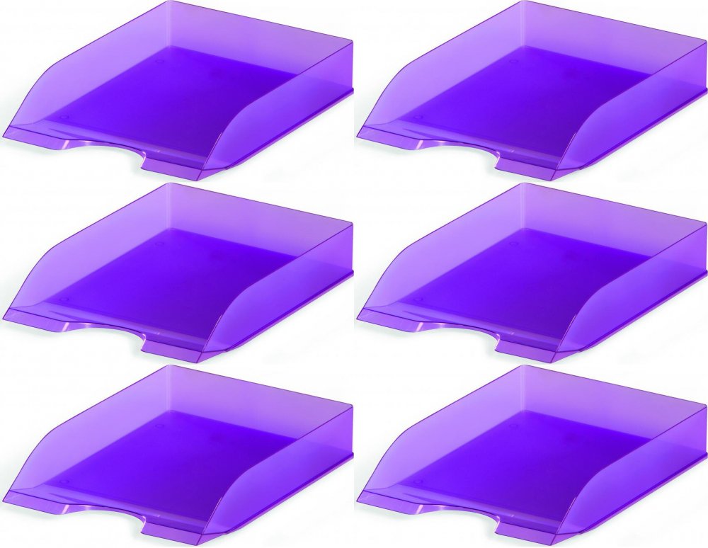 6x Półka na dokumenty Durable Basic, A4, plastikowa, fioletowy