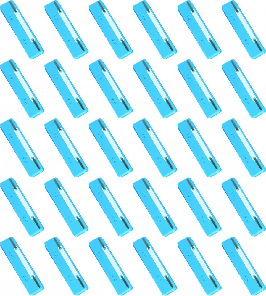 50x Wąsy skoroszytowe spinające dokumenty Donau, z metalową zawieszką, 25 sztuk, niebieski