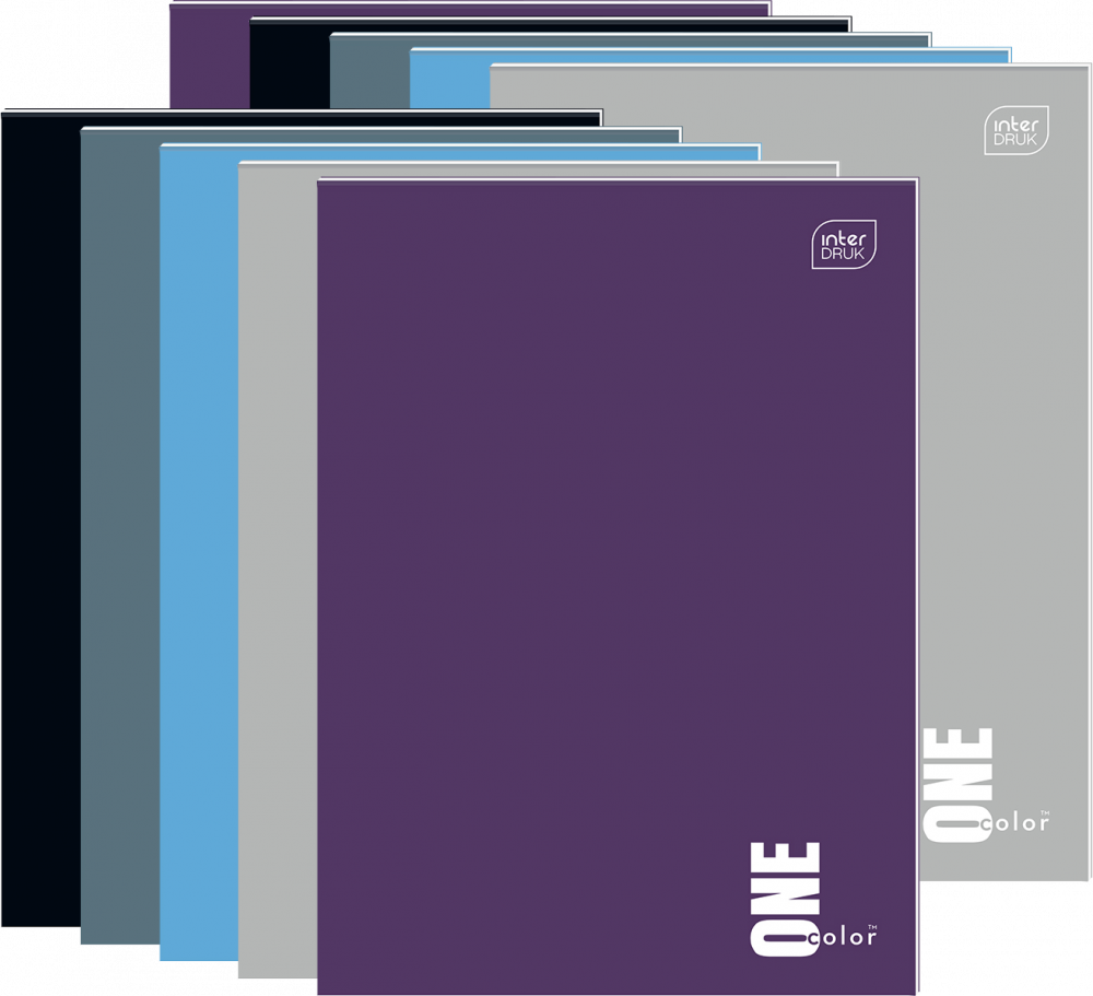 10x Notes Interdruk One Color, A7, 50 kartek, mix kolorów