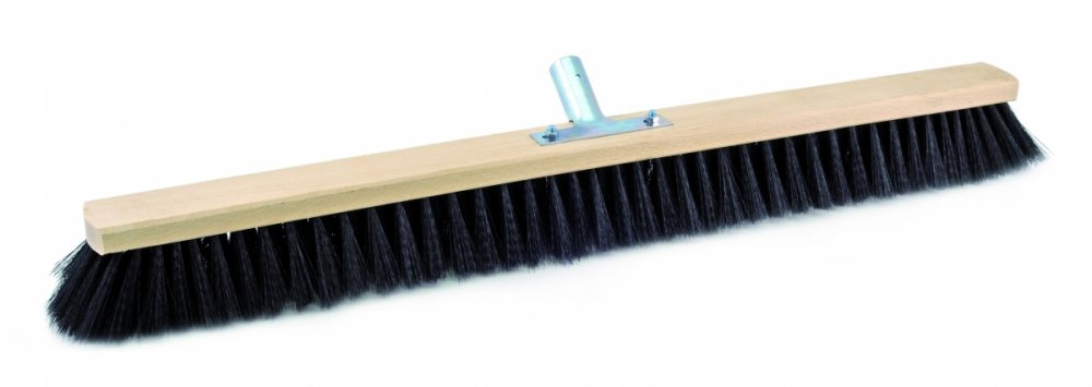 Miotła z metalowym uchwytem Fabryka Szczotek i Mioteł, 60cm, brązowy, końcówka