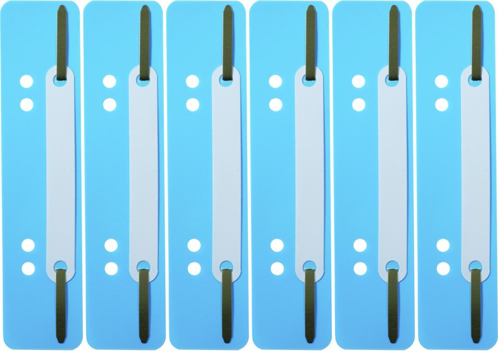 6x Wąsy skoroszytowe spinające dokumenty Durable, 25 sztuk, niebieski