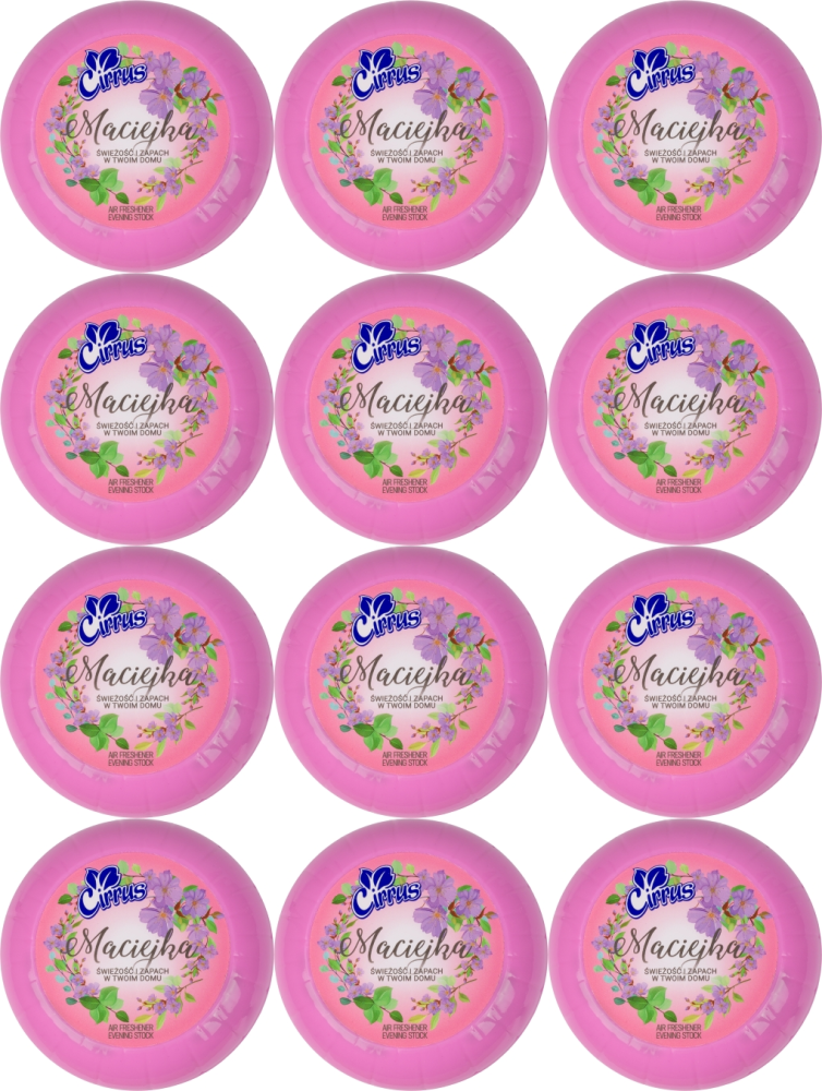 12x Odświeżacz powietrza Cirrus tulipan, maciejka, żel, 150g