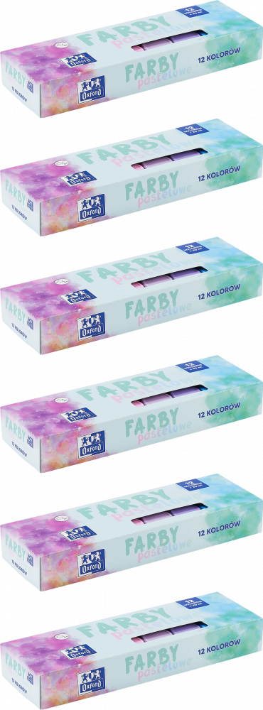 6x Farby plakatowe Oxford, 20ml, 12 sztuk, mix kolorów pastelowych