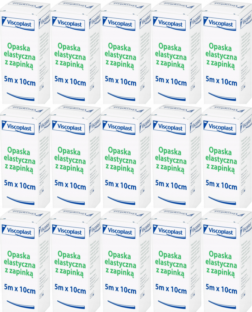 15x Opaska elastyczna z zapinką Viscoplast, 10cmx5m