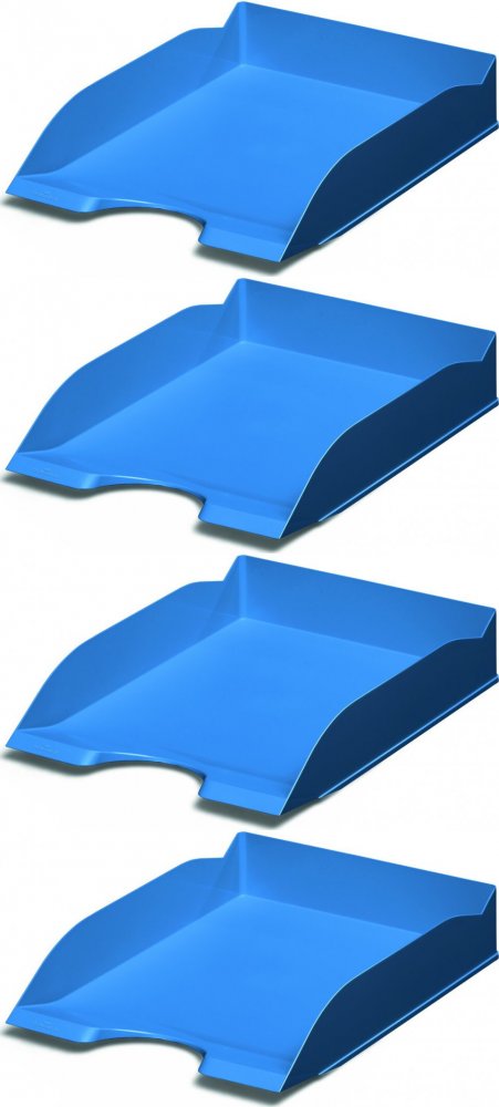 4x Półka na dokumenty Durable ECO, A4, plastikowa, niebieski