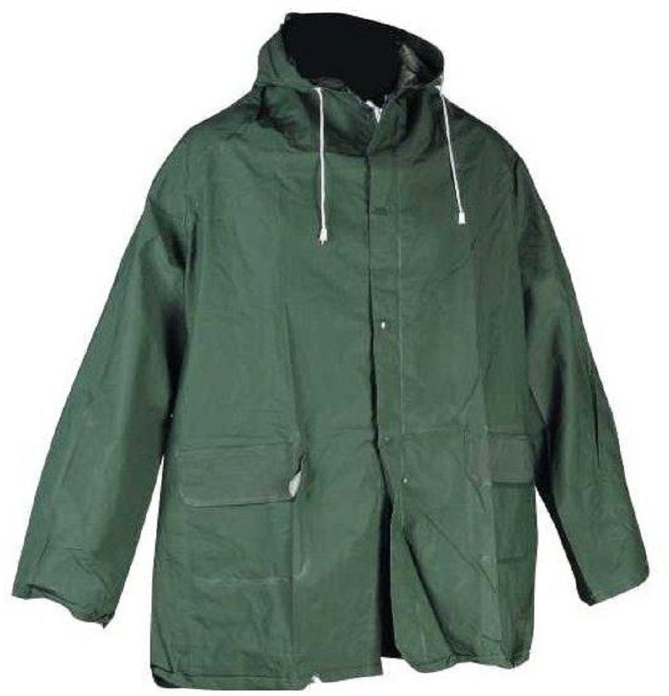 Kurtka przeciwdeszczowa Reis KPD, z kapturem, rozmiar L, zielony