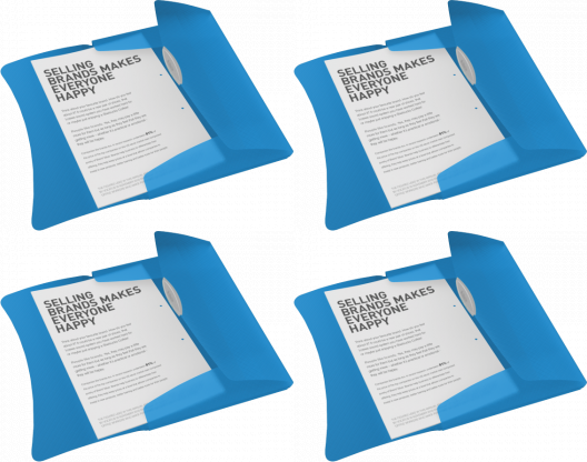 4x Teczka z gumką Esselte Vivida A4 15 mm niebieska