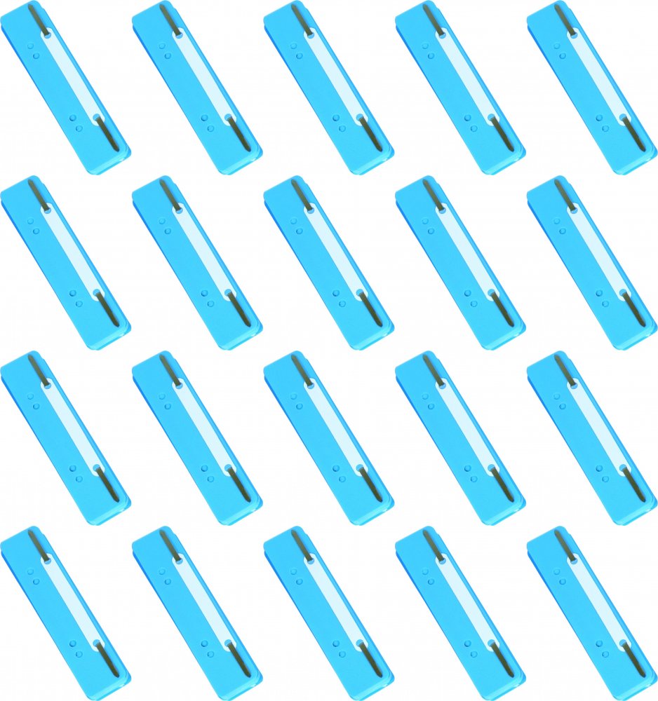 20x Wąsy skoroszytowe spinające dokumenty Donau, z metalową zawieszką, 25 sztuk, niebieski