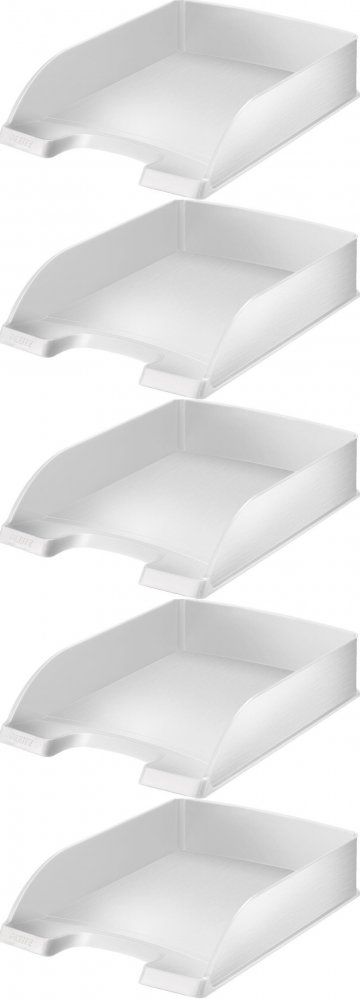 5x Półka na dokumenty Leitz Style, A4, plastikowa, biały