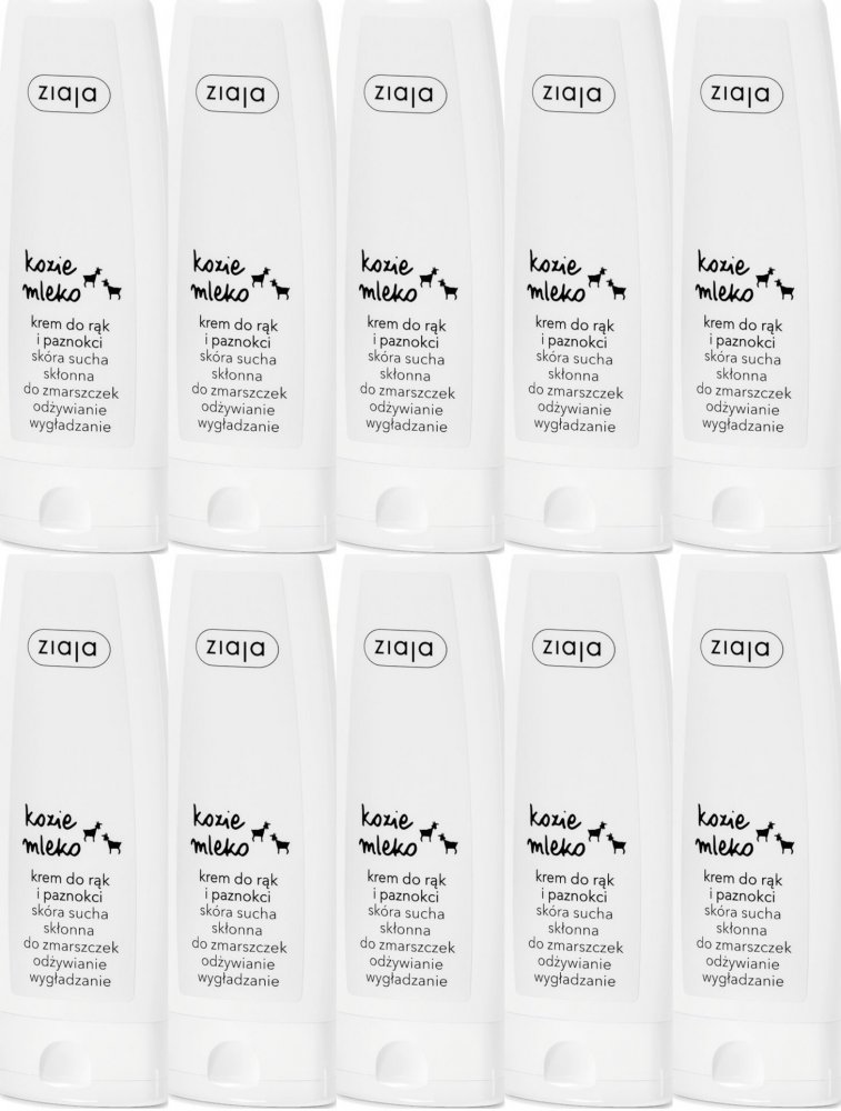 10x Krem do rąk i paznokci Ziaja Kozie Mleko, 80 ml