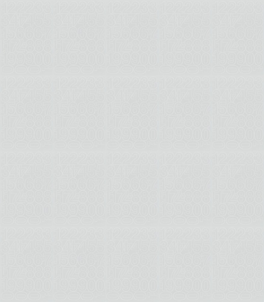 20x Cyfry samoprzylepne, 4 cm, 1 arkusz, biały