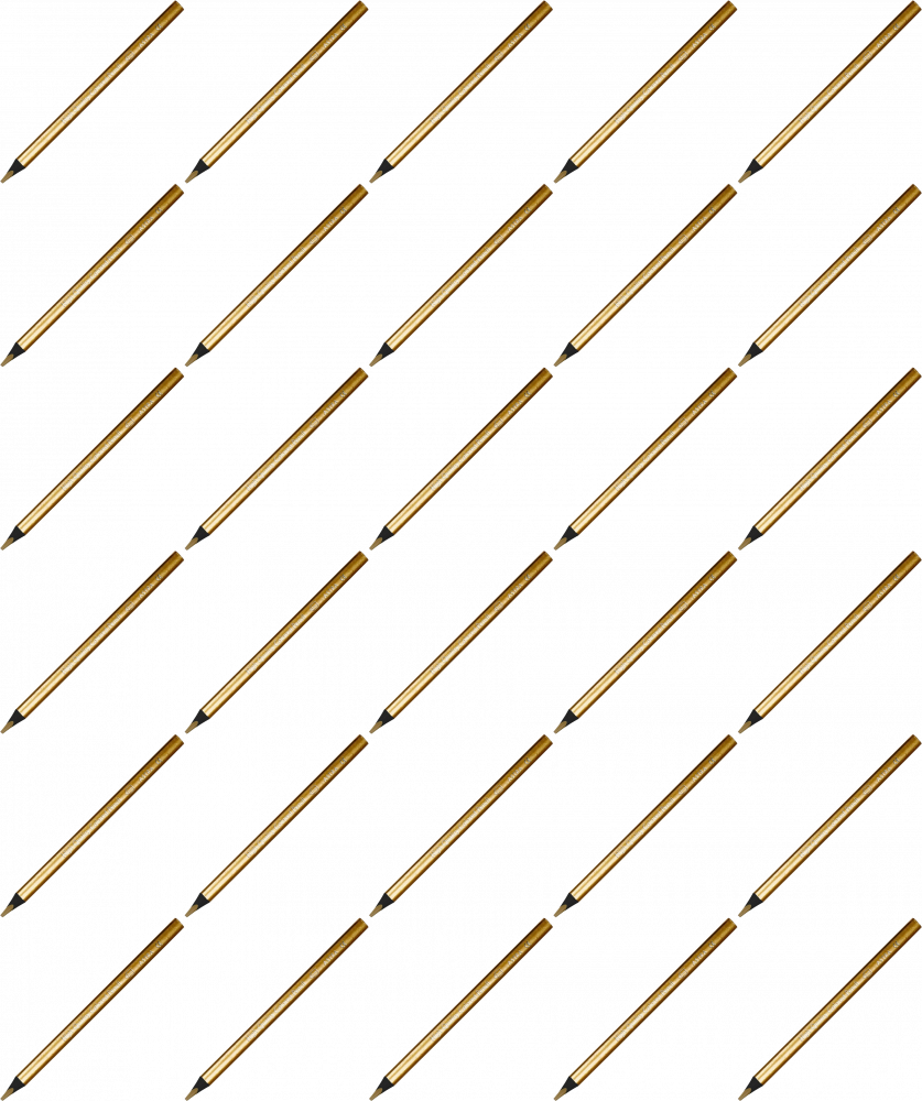 100x Kredka ołówkowa trójkątna Astra Jumbo, złota