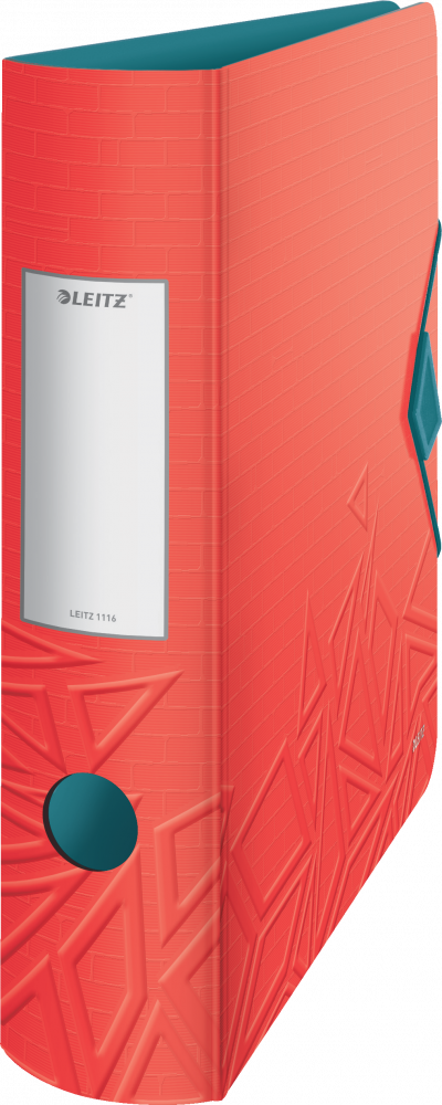 Segregator A4 Leitz 180° Active Urban Chic, szerokość grzbietu 82mm, do 500 kartek, czerwony